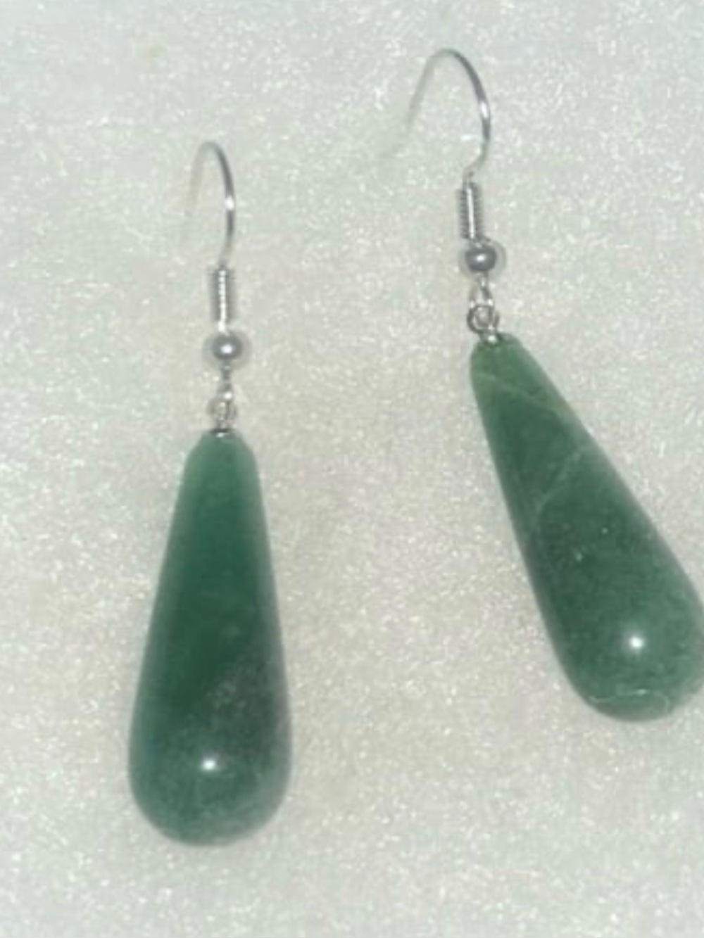 Boho hippie Amazing Natural Jade handmade sterling silver earring - Picture 7 of 8